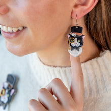 Load image into Gallery viewer, The Posh Pussycat Drop Earrings - Erstwilder x Lucia Heffernan