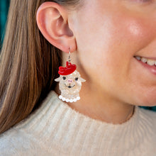 Load image into Gallery viewer, The Enamoured Alpacas Drop Earrings - Erstwilder x Lucia Heffernan