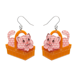 Cozy Custard Cat Drop Earrings - Erstwilder x Strawberry Shortcake
