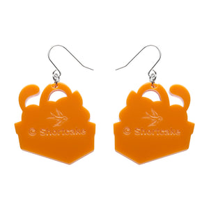 Cozy Custard Cat Drop Earrings - Erstwilder x Strawberry Shortcake