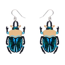 Load image into Gallery viewer, Ruby the Rainbow Stag Beetle Earrings - Erstwilder Australiana 2025