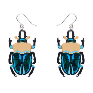 Ruby the Rainbow Stag Beetle Earrings - Erstwilder Australiana 2025