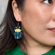 Load image into Gallery viewer, Ruby the Rainbow Stag Beetle Earrings - Erstwilder Australiana 2025