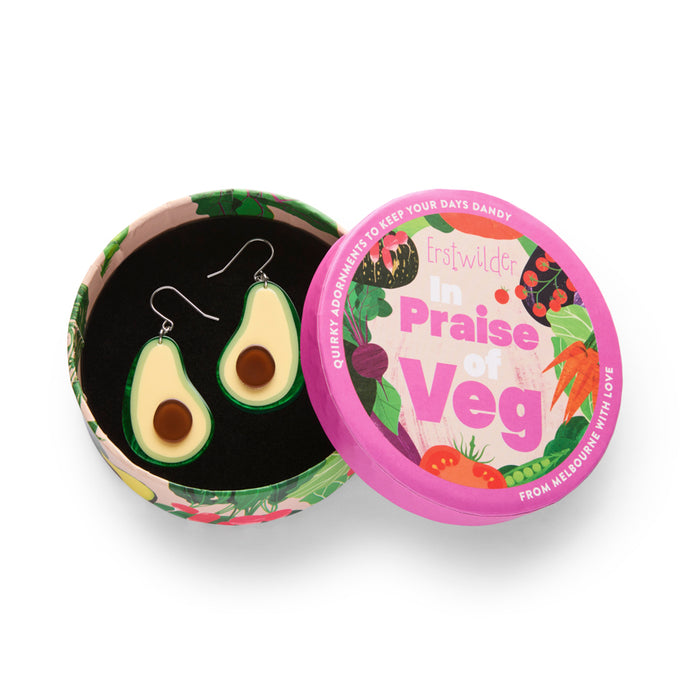 Avocado Affair Drop Earrings - Erstwilder In Praise Of Veg
