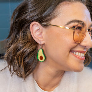 Avocado Affair Drop Earrings - Erstwilder In Praise Of Veg