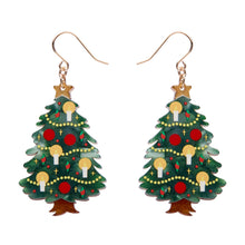 Load image into Gallery viewer, Christmas Tree Centre-Piece Drop Earrings - Erstwilder Merry Menagerie