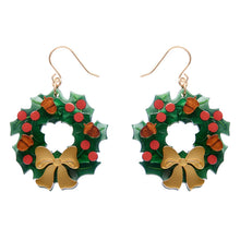Load image into Gallery viewer, Forest Wreath Drop Earrings - Erstwilder Merry Menagerie