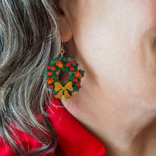 Load image into Gallery viewer, Forest Wreath Drop Earrings - Erstwilder Merry Menagerie