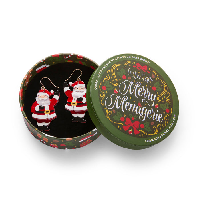 Santa’s Surprise Drop Earrings - Erstwilder Merry Menagerie