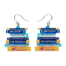 Load image into Gallery viewer, Words of the Wise Drop Earrings - Erstwilder A Greek Odyssey