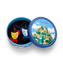 Load image into Gallery viewer, Comedy &amp; Tragedy Drop Earrings - Erstwilder A Greek Odyssey
