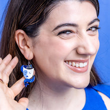 Load image into Gallery viewer, Comedy &amp; Tragedy Drop Earrings - Erstwilder A Greek Odyssey