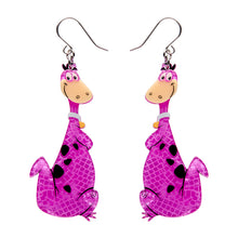 Load image into Gallery viewer, Dino Flintstone Drop Earrings - Erstwilder x Hanna Barbera