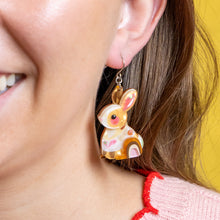 Load image into Gallery viewer, Maple the Bunny Drop Earrings - Erstwilder x Pete Cromer Easter