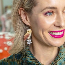 Load image into Gallery viewer, Barny Owl Drop Earrings - Erstwilder x The Magic Faraway Tree