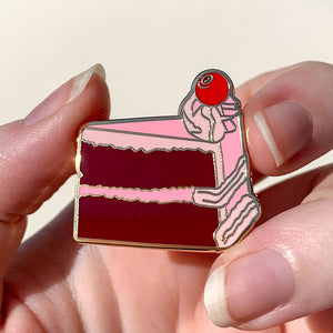 Romance Isn't Dead Cake Enamel Pin - Erstwilder x Katherine Sabbath