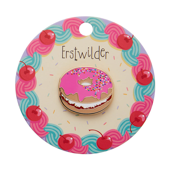 Donut Cake Enamel Pin - Erstwilder x Katherine Sabbath