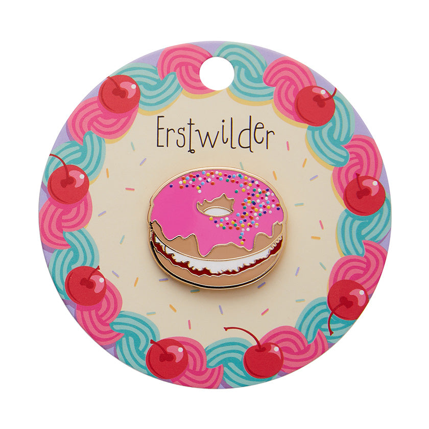 Donut Cake Enamel Pin - Erstwilder x Katherine Sabbath