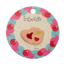 Load image into Gallery viewer, Lolly Heart Cookies Enamel Pin - Erstwilder x Katherine Sabbath