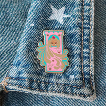 Load image into Gallery viewer, Let Your Hair Down Enamel Pin - Erstwilder x Pete Cromer &#39;Fairy Tales&#39;