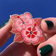 Load image into Gallery viewer, Halcyon Hibiscus Enamel Pin - Erstwilder x Jocelyn Proust