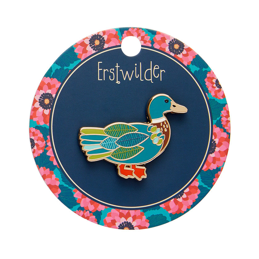 Mighty Mallard Enamel Pin - Erstwilder x Jocelyn Proust