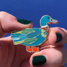 Load image into Gallery viewer, Mighty Mallard Enamel Pin - Erstwilder x Jocelyn Proust