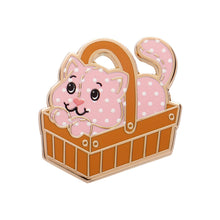 Load image into Gallery viewer, Cozy Custard Cat Enamel Pin - Erstwilder x Strawberry Shortcake