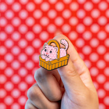 Load image into Gallery viewer, Cozy Custard Cat Enamel Pin - Erstwilder x Strawberry Shortcake