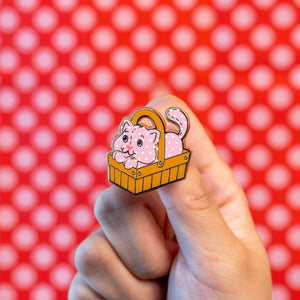 Cozy Custard Cat Enamel Pin - Erstwilder x Strawberry Shortcake