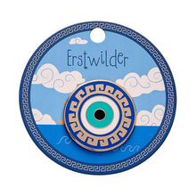 Load image into Gallery viewer, Evil Eye Amulet Enamel Pin - Erstwilder A Greek Odyssey