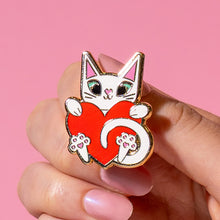 Load image into Gallery viewer, Kalila Kitty Enamel Pin - Erstwilder Sweet Valentine
