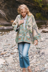'Earth & Sky' Fleece Cottage Cardigan Jacket - Market of Stars