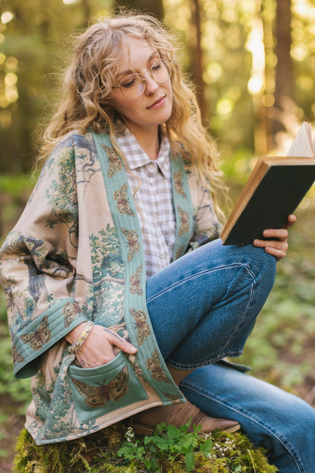 'Earth & Sky' Fleece Cottage Cardigan Jacket - Market of Stars