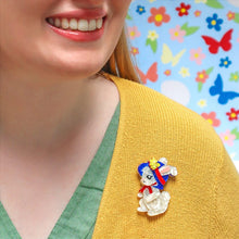 Load image into Gallery viewer, Easter Bunny Brooch - Erstwilder Hoppy Easter