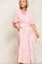 Load image into Gallery viewer, Cameo Sojourn Stripe Linen Dress