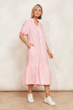 Load image into Gallery viewer, Cameo Sojourn Stripe Linen Dress