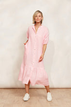 Load image into Gallery viewer, Cameo Sojourn Stripe Linen Dress