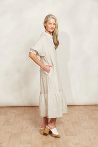 Dune Sojourn Stripe Linen Dress