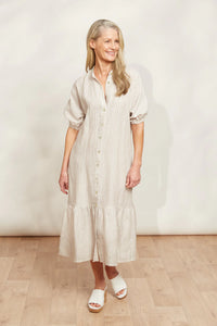 Dune Sojourn Stripe Linen Dress