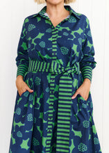 Load image into Gallery viewer, Navy/Green Eden Flower Dress