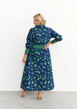 Load image into Gallery viewer, Navy/Green Eden Flower Dress