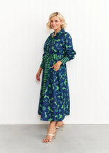 Load image into Gallery viewer, Navy/Green Eden Flower Dress
