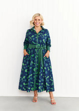 Load image into Gallery viewer, Navy/Green Eden Flower Dress