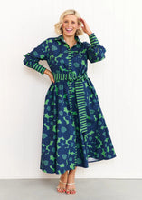 Load image into Gallery viewer, Navy/Green Eden Flower Dress