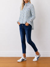 Load image into Gallery viewer, Blue Floral Evie Cotton Cambric Shirt - Who's Charlie