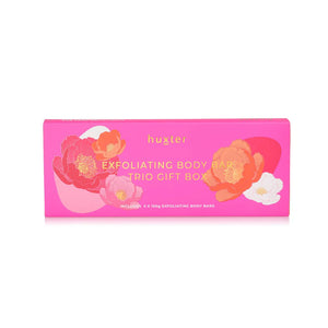 Exfoliating Body Bar Trio - Fuchsia with Pink & Orange Florals 3 x 150g