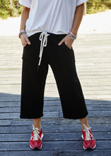 Load image into Gallery viewer, Black Frenchie Cropped Track Pant - Hammill &amp; Co