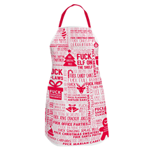 Load image into Gallery viewer, &#39;F Word&#39; Red Christmas Apron