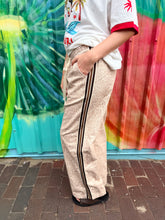 Load image into Gallery viewer, Faded Leopard Racer Pants with Brown Stripe - By Frankie